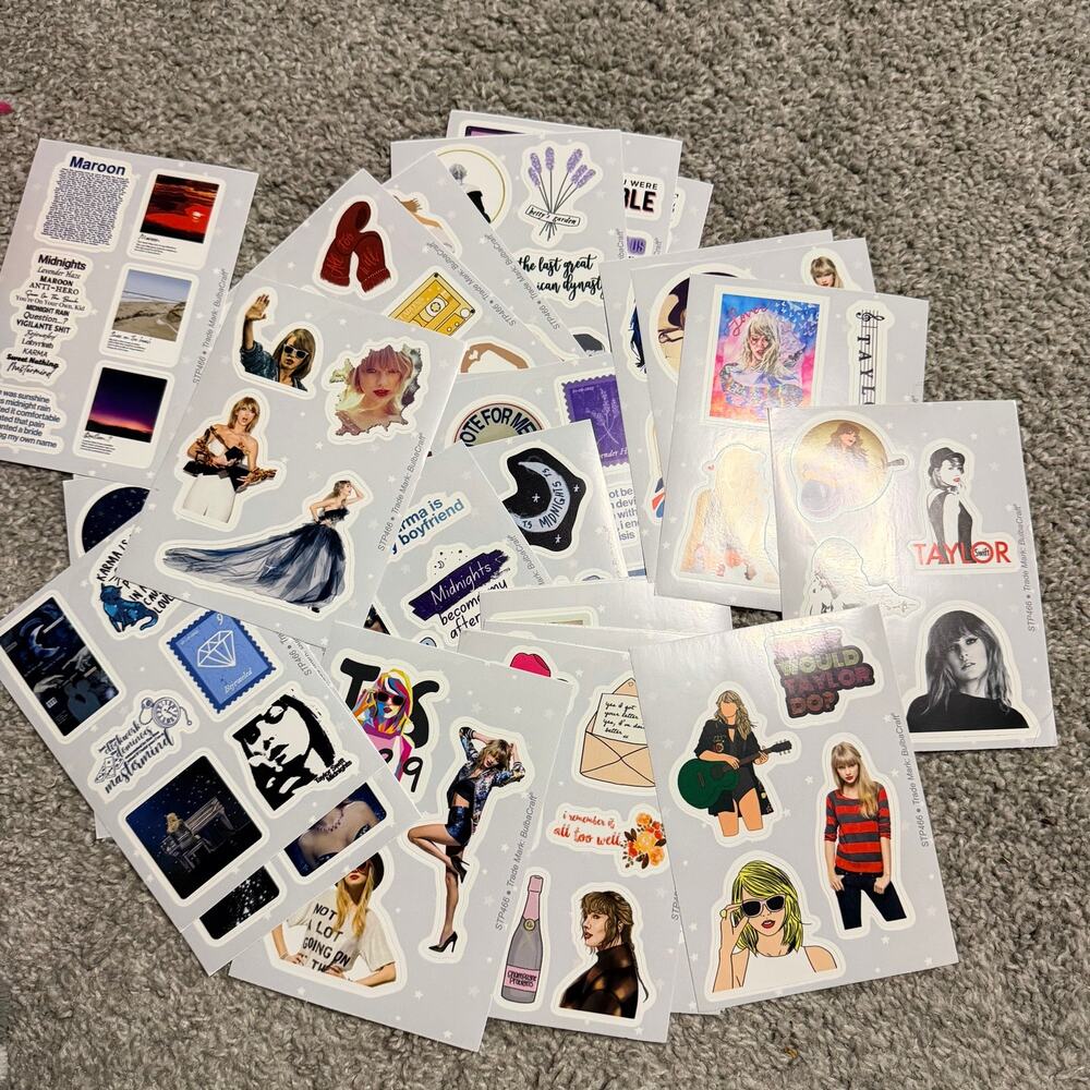 Lot of Taylor Swift Stickers 27 Sheets NEW
